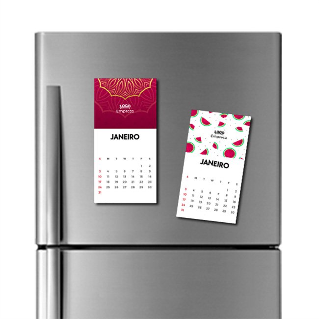Calendário com Imã de Geladeira